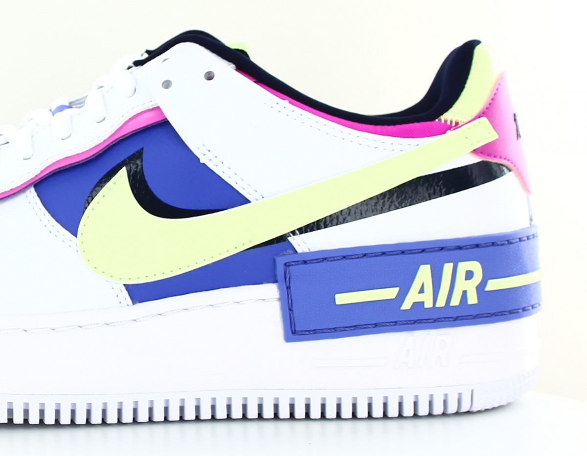 Nike Air force 1 shadow Blanc vert violet rose Nike Air force 1 shadow Blanc vert violet rose